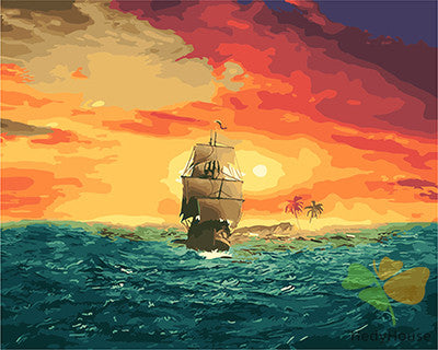 Seascape Paint By Numbers Kits UK GX27893