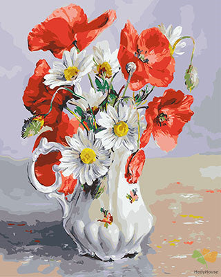 Flower Paint By Numbers Kits UK GX27948