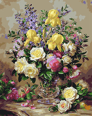 Flower Paint By Numbers Kits UK GX27977
