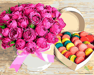 Flower Paint By Numbers Kits UK GX28615