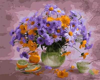 Flower Paint By Numbers Kits UK GX28762