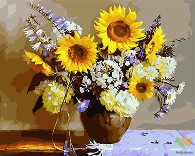 Flower Paint By Numbers Kits UK GX28784