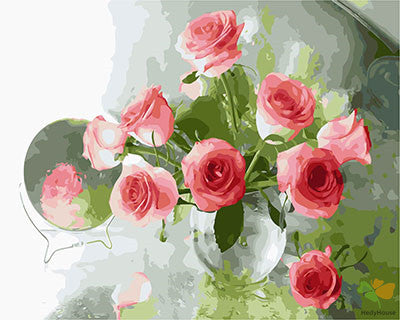 Flower Paint By Numbers Kits UK GX28904