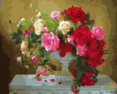 Flower Paint By Numbers Kits UK GX29054
