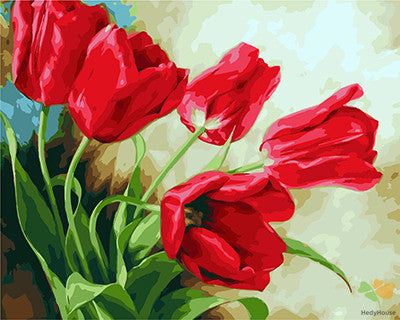 Flower Paint By Numbers Kits UK GX29227