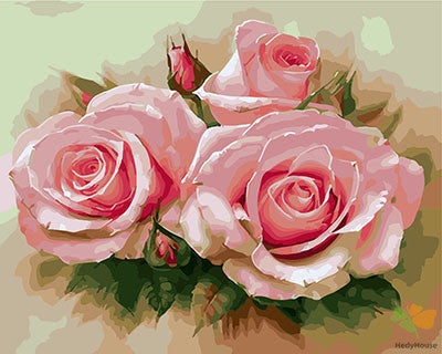 Flower Paint By Numbers Kits UK GX29328