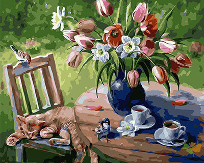 Flower Paint By Numbers Kits UK GX29472