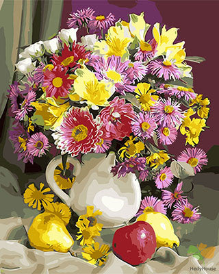 Flower Paint By Numbers Kits UK GX29631
