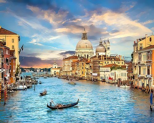 Landscape Venice Paint By Numbers Kits UK With Frame GX625