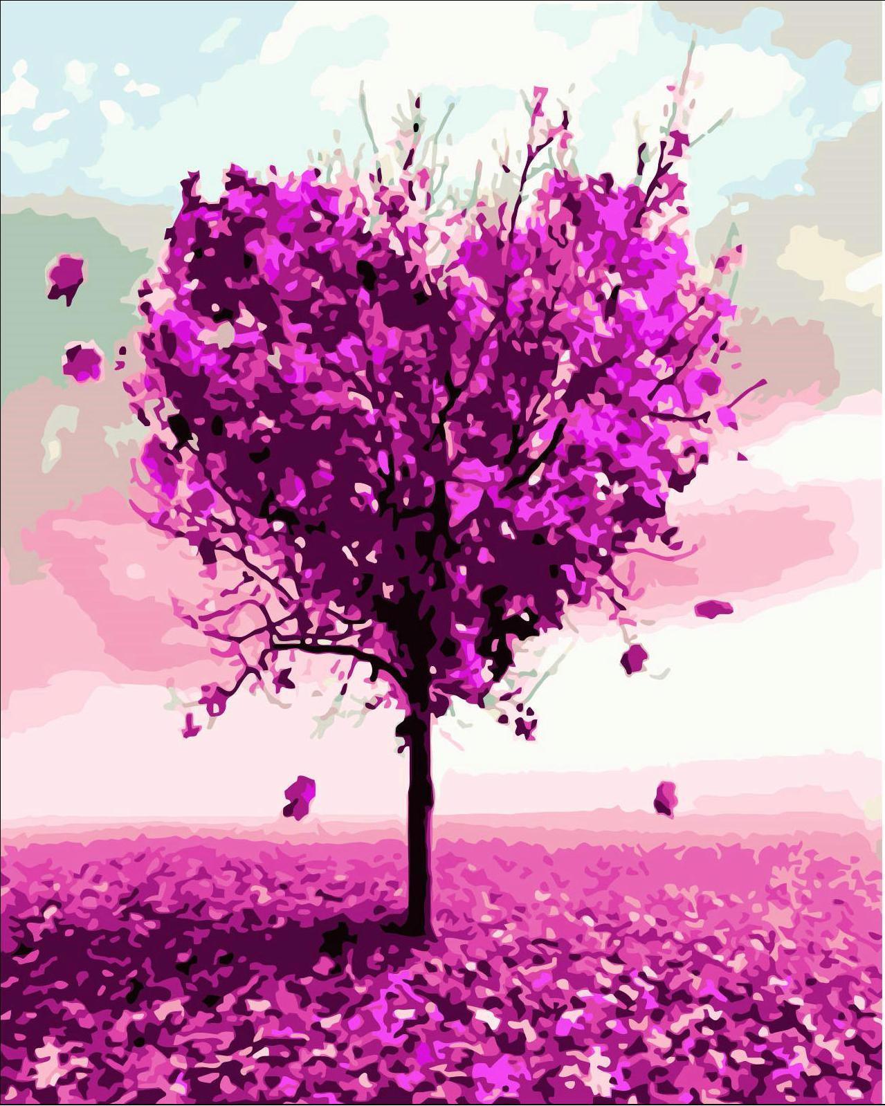 Tree Paint By Numbers Kits UK For Adult HQD1203