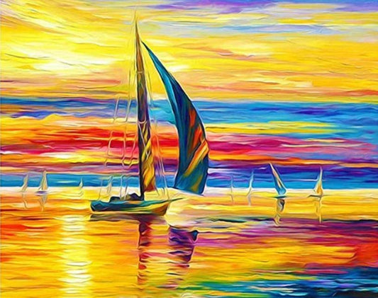 Landscape Paint By Numbers Kits UK For Adult HQD1223