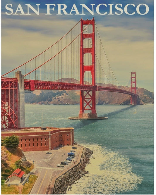 Landscape San Francisco Paint By Numbers Kits UK With Frame HQD1224