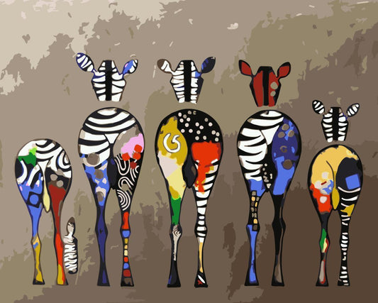 Animal Zebra Paint By Numbers Kits UK For Adult HQD1238