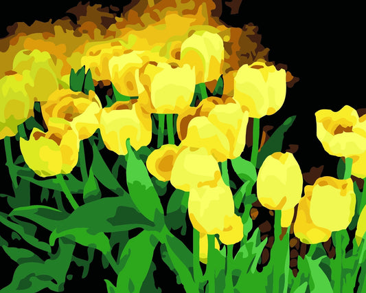 Flower Paint By Numbers Kits UK For Adult HW6233
