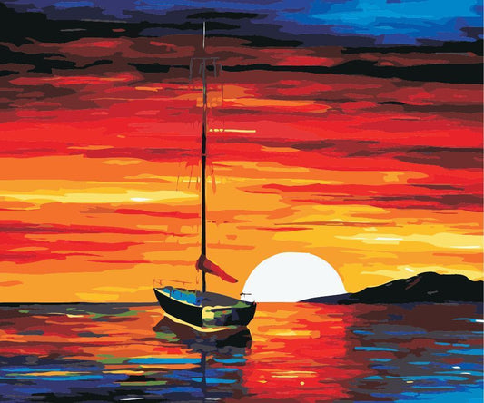 Landscape Paint By Numbers Kits UK For Adult HW6623