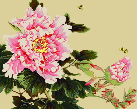 Flower Paint By Numbers Kits UK For Adult HW8208
