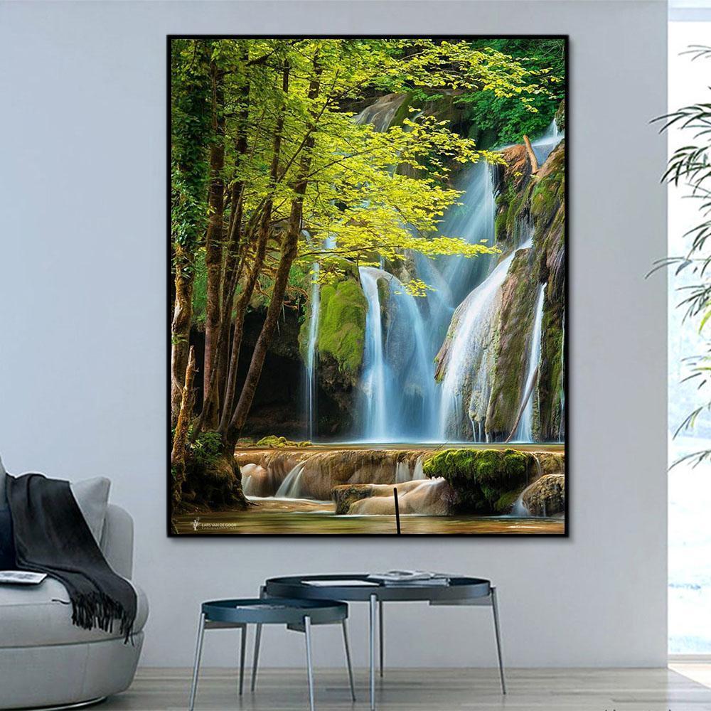 Natural Waterfalls Paint By Numbers Kits UK For Adult OTG6087