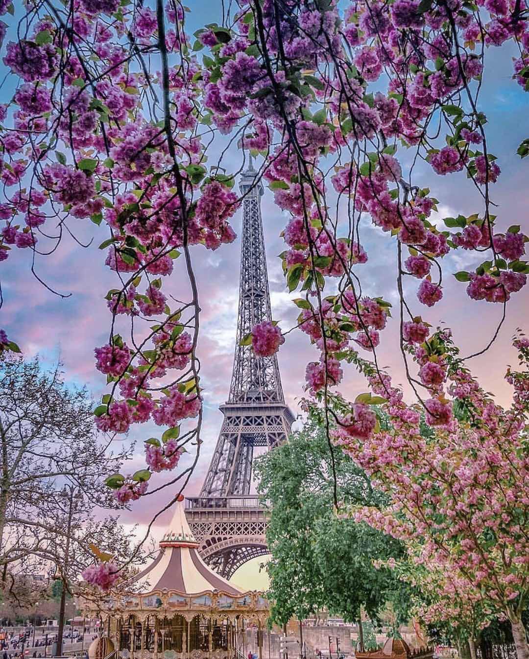Landscape Eiffel Tower Paint By Numbers Kits UK With Frame OTG6089