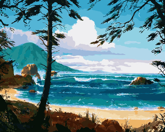 Natural Paint By Numbers Kits UK For Adult OTG6167