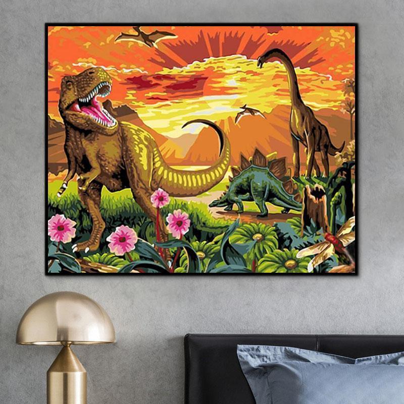 Animal Dinosaur Paint By Numbers Kits UK For Adult PH9295