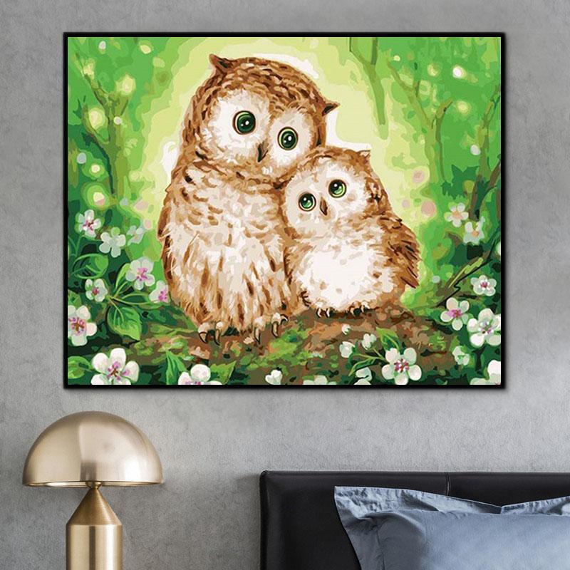 Owl Paint By Numbers Kits UK In Store PH9318