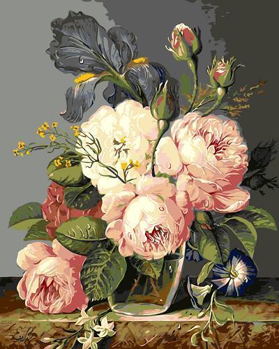 Flower Paint By Numbers Kits UK For Adult PH9529