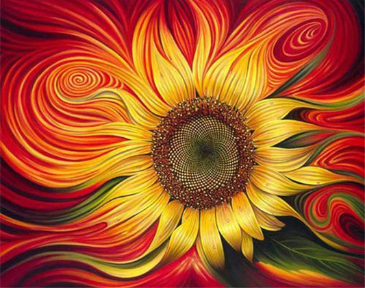 Flower Paint By Numbers Kits UK For Adult PH9577
