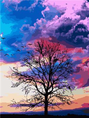 Tree Paint By Numbers Kits UK For Adult PH9607