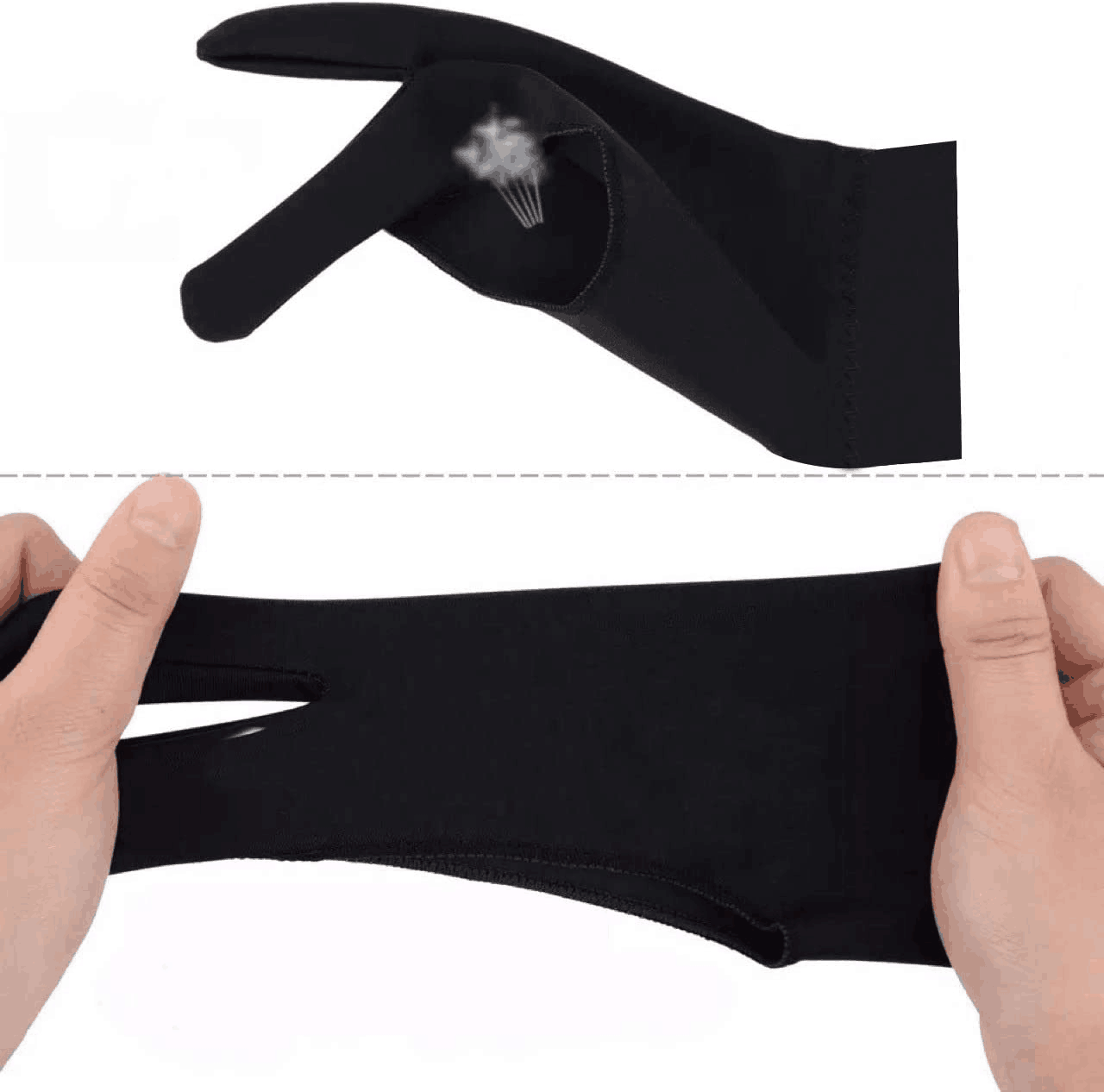 2-Finger Artist Glove for Graphics Drawing Tablet T1301