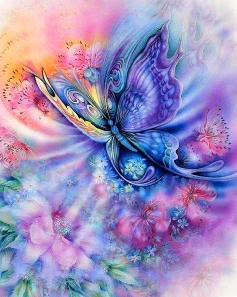 Butterfly Paint By Numbers Kits UK With Frame RA3268