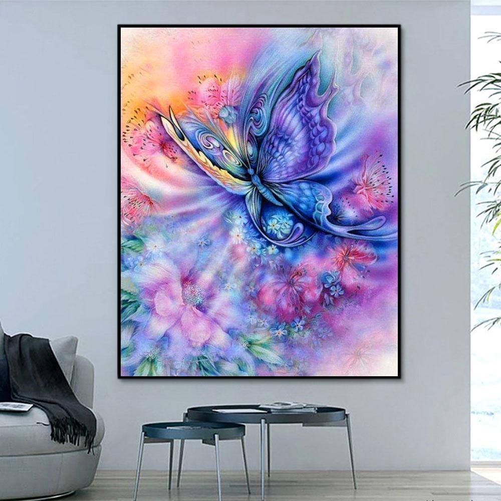 Butterfly Paint By Numbers Kits UK With Frame RA3268