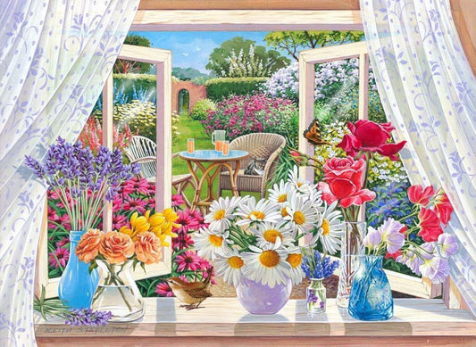 Flower Paint By Numbers Kits UK For Adult RA3340