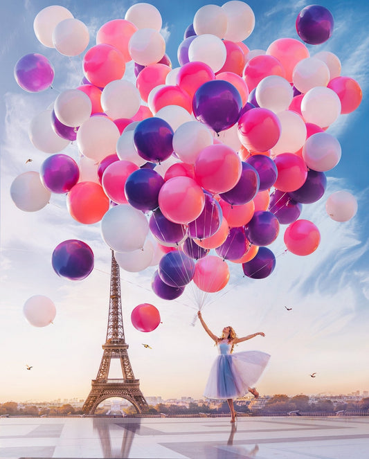 Pattern Balloon Paint By Numbers Kits UK With Frame RA3369