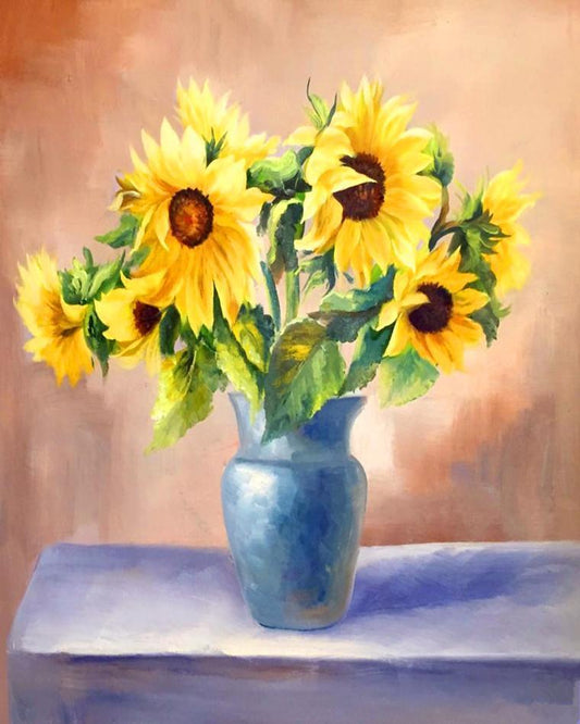 Flower Paint By Numbers Kits UK For Adult RA3469