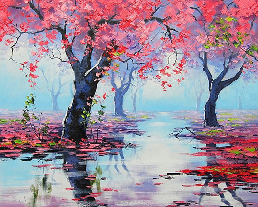 Tree Paint By Numbers Kits UK For Adult RA3487