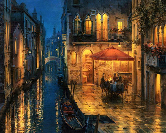 Landscape Venice Paint By Numbers Kits UK With Frame RSB8297