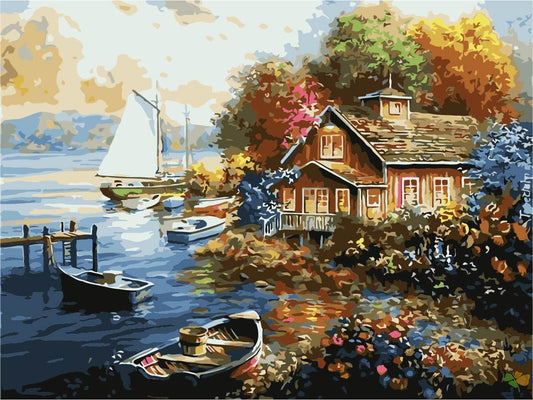 Landscape Paint By Numbers Kits UK TCR3051