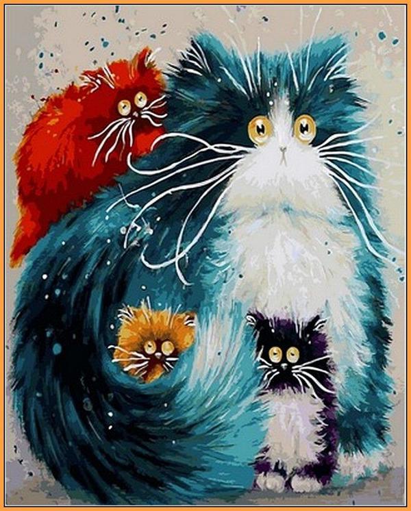 Cat & Dog Paint By Numbers Kits UK VM00106