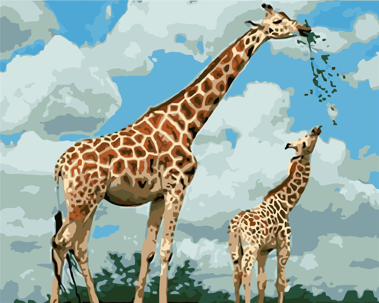 Animal Paint By Numbers Kits UK W-217