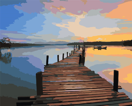 Landscape Paint By Numbers Kits UK For Adult W-228