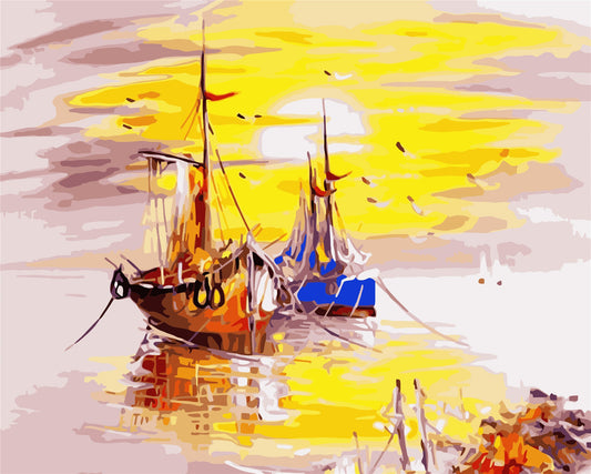 Landscape Paint By Numbers Kits UK For Adult W-431
