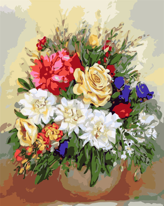 Flower Paint By Numbers Kits UK WH-1426