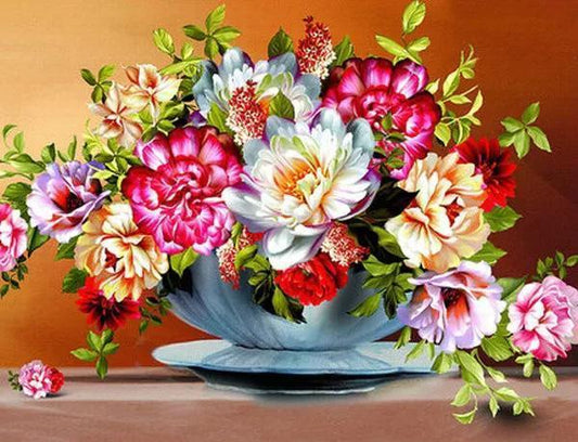 Flower Paint By Numbers Kits UK For Adult WH-3050