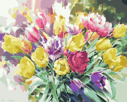 Flower Paint By Numbers Kits UK WH-80613