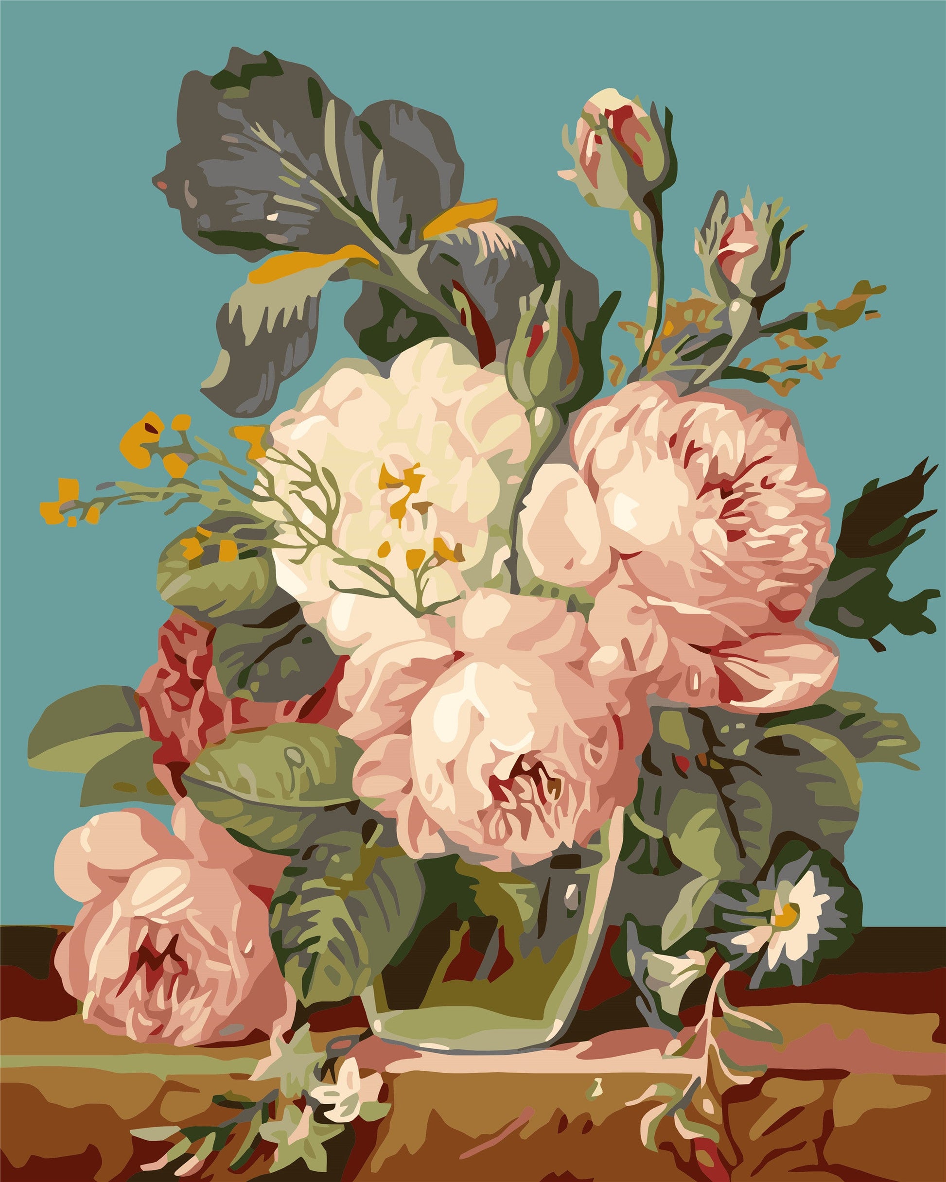 Flower Paint By Numbers Kits UK WH-A503
