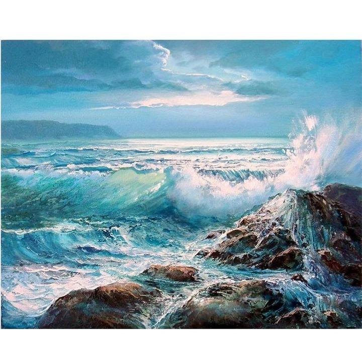 Landscape Paint By Numbers Kits UK For Adult WH2014