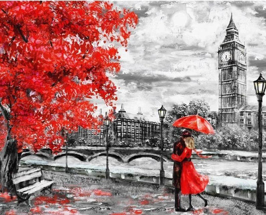 Landscape The Big Ben Paint By Numbers Kits UK With Frame WH2020