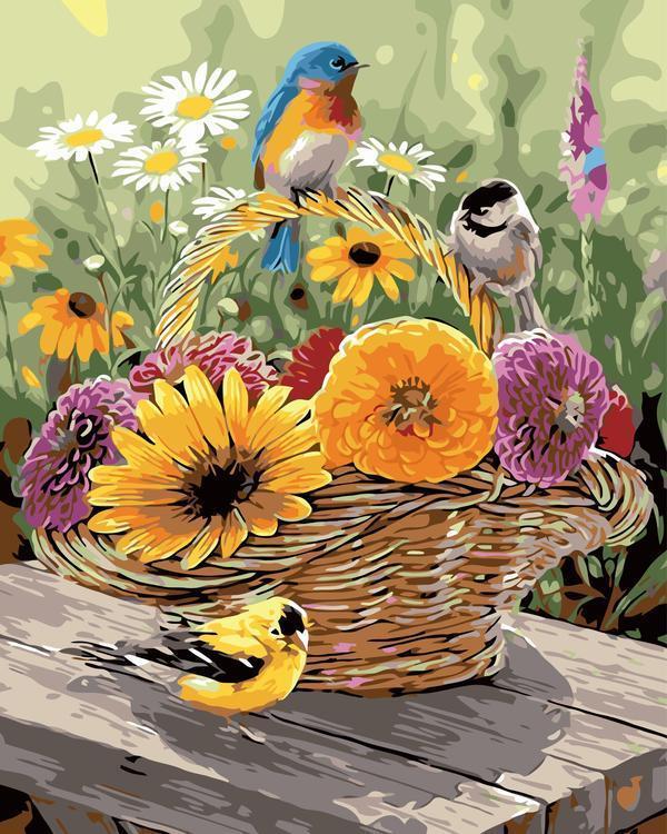 Flower Paint By Numbers Kits UK WM074