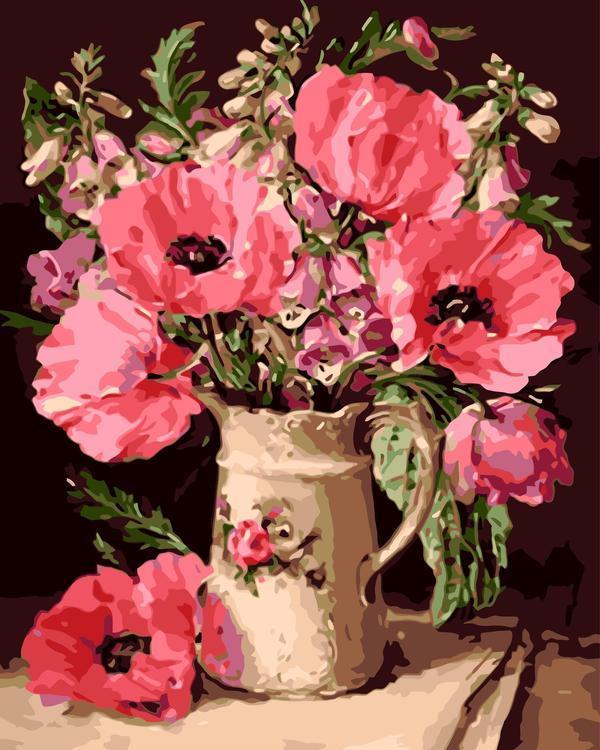 Flower Paint By Numbers Kits UK WM102