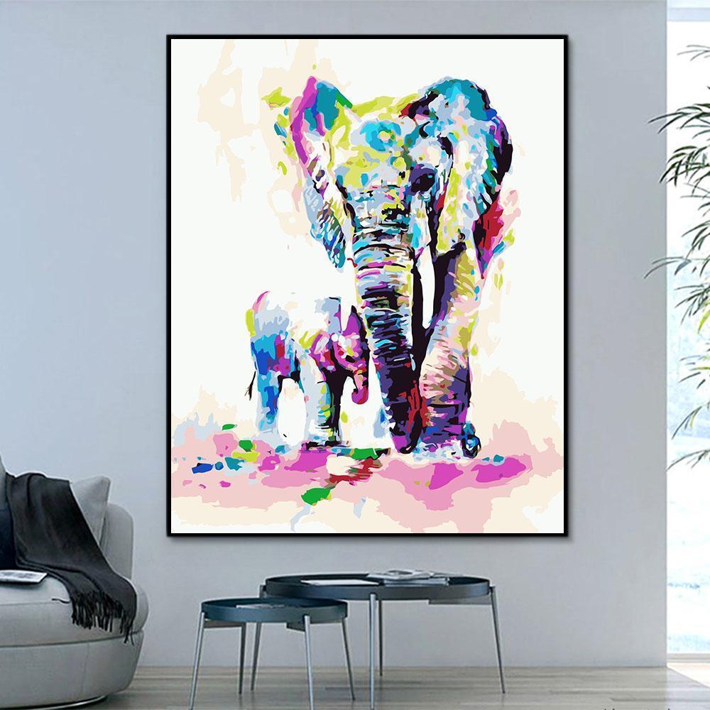 Elephant Paint By Numbers Kits UK For Adult HQD1349